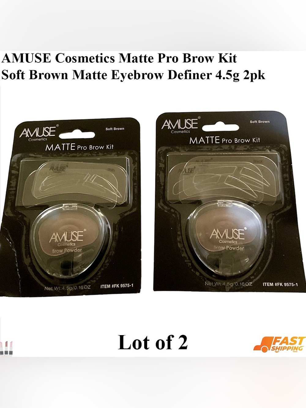 Amuse Matte Pro Brow Kit - Soft Brown (Lot of 2)